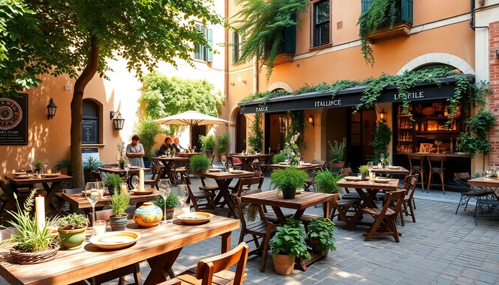 charming outdoor seating offered
