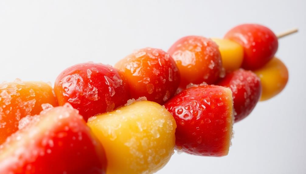 coat fruits with sugar