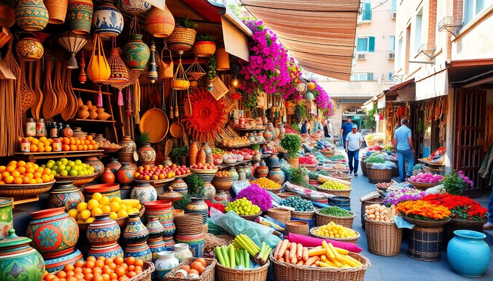 colorful handmade local crafts
