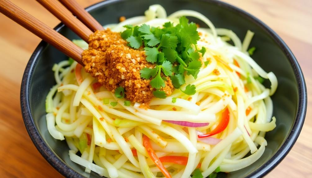 combine spice paste cabbage