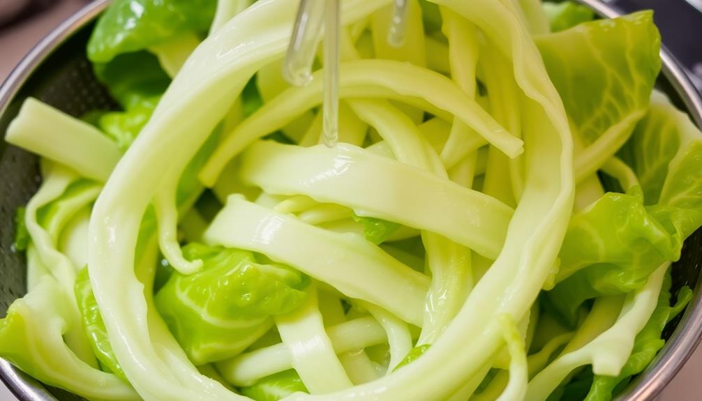 drain and squeeze cabbage