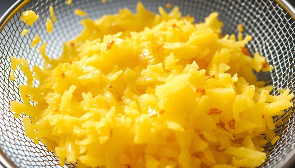 drain excess potato moisture