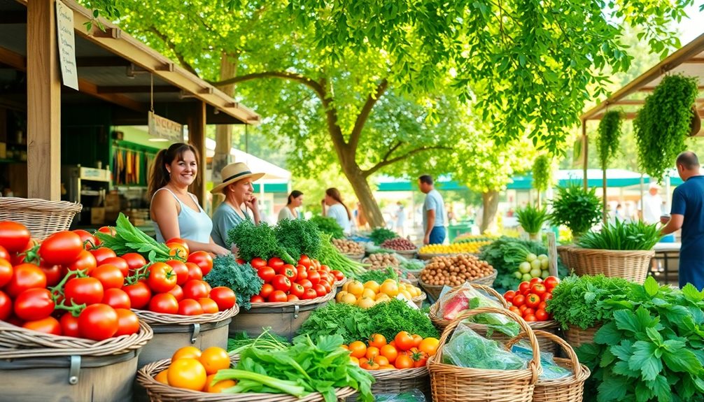 farmers market fresh harvest