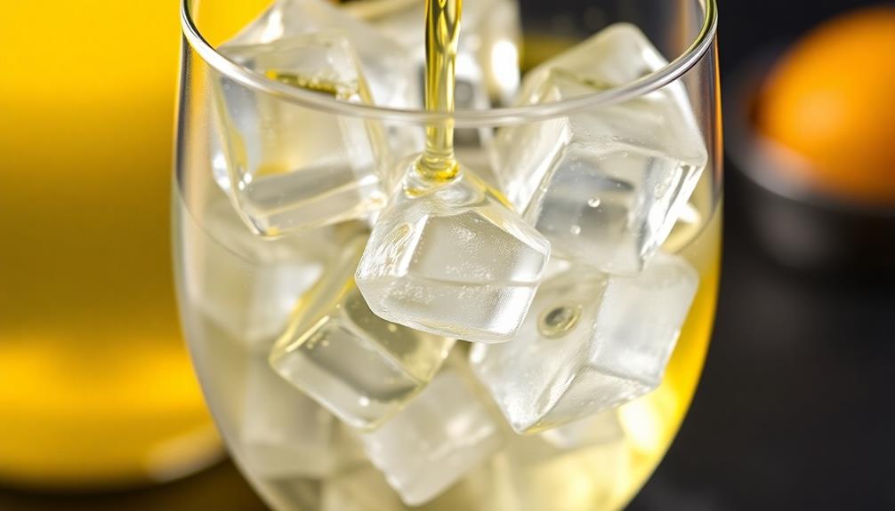 fill glass with ice