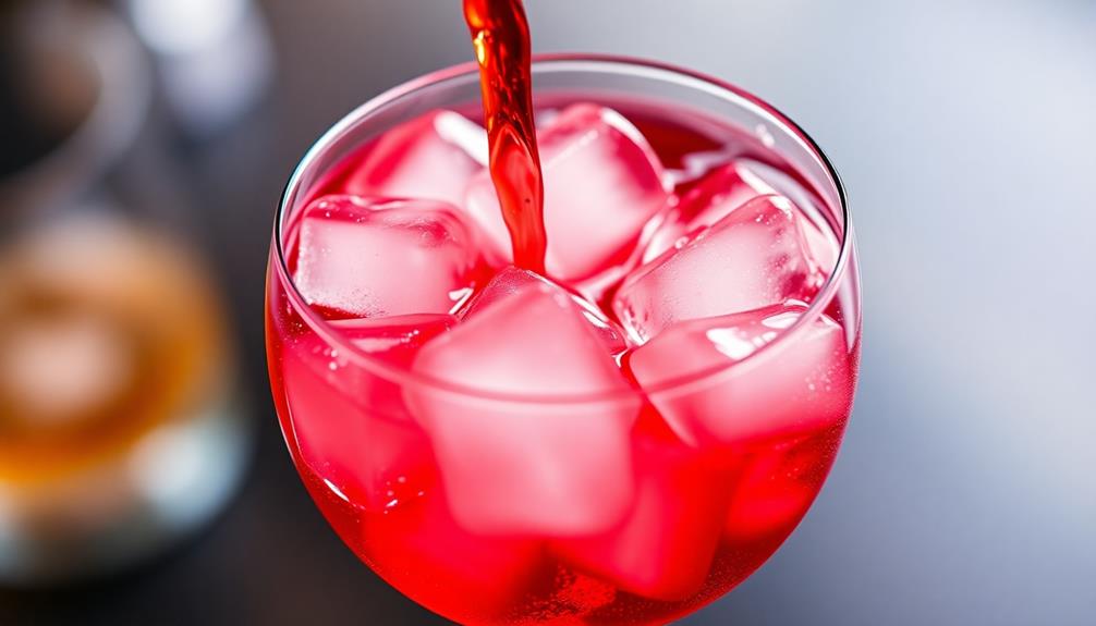 fill wine glass ice