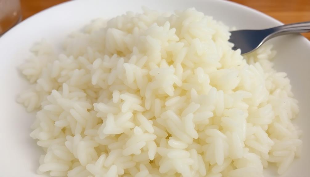 fluff rice using fork