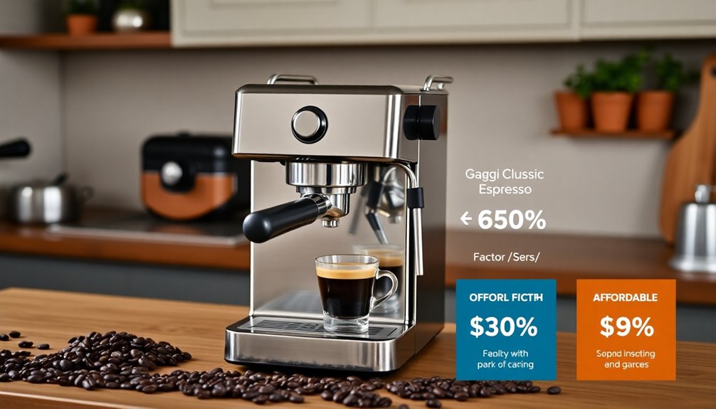 gaggia classic espresso machine pricing