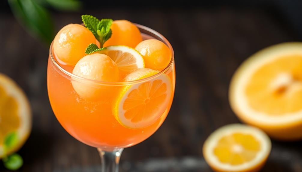 garnish using melon balls