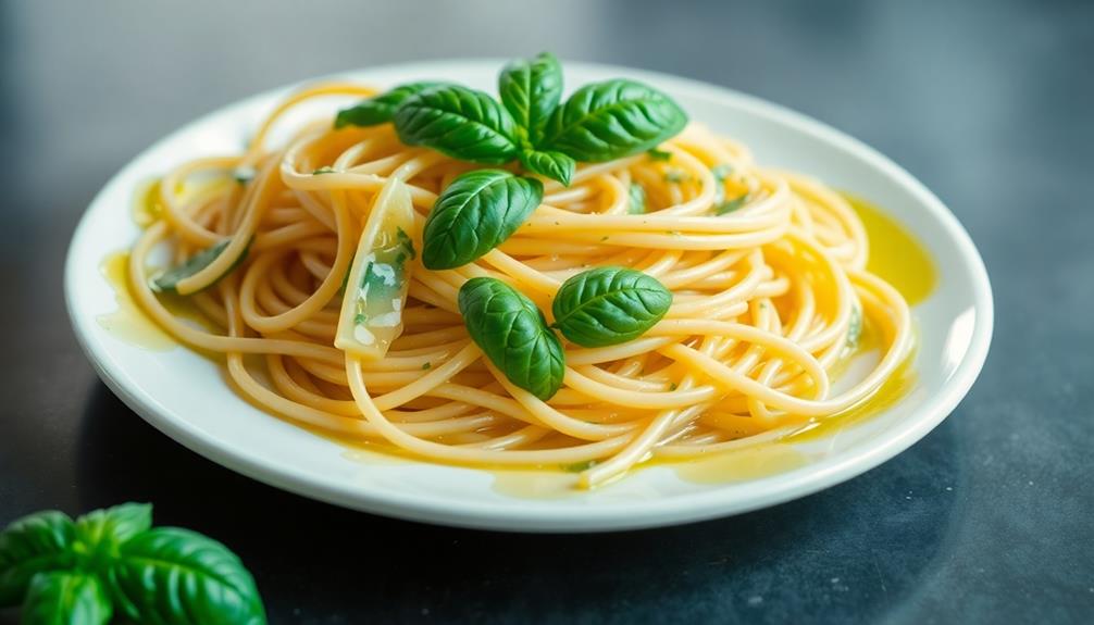 garnish with fresh basil