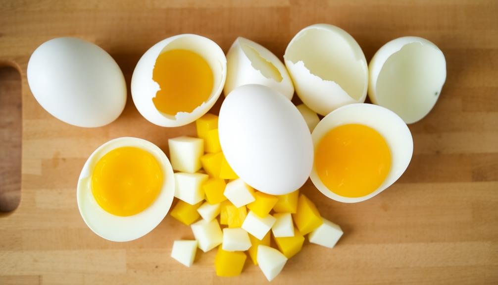 peel and chop eggs