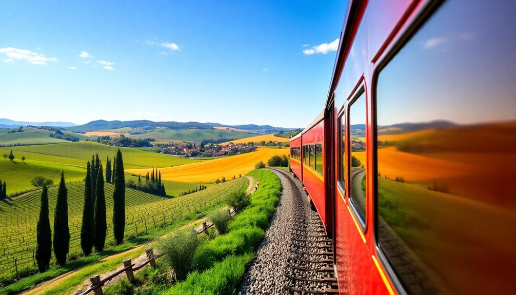 picturesque tuscany train journey