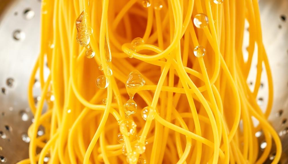 rinse and inspect pasta