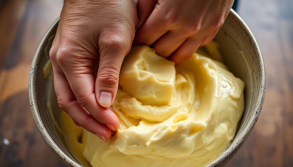 rinse and knead butter