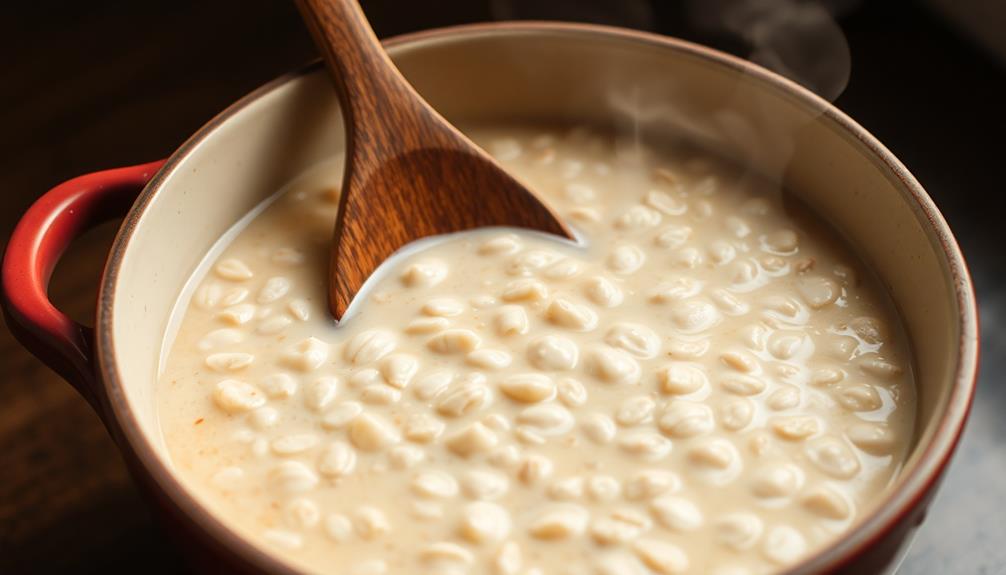 stir oats while cooking