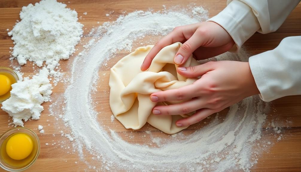 thoroughly mix dough ingredients