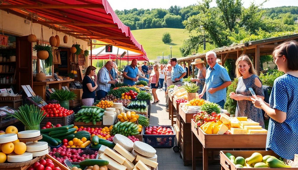 visit nearby farmers markets