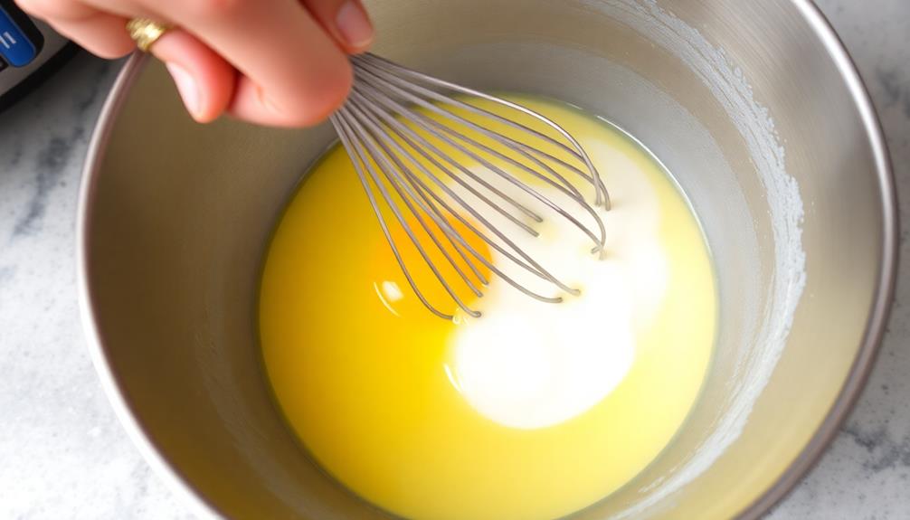 whisk eggs until smooth