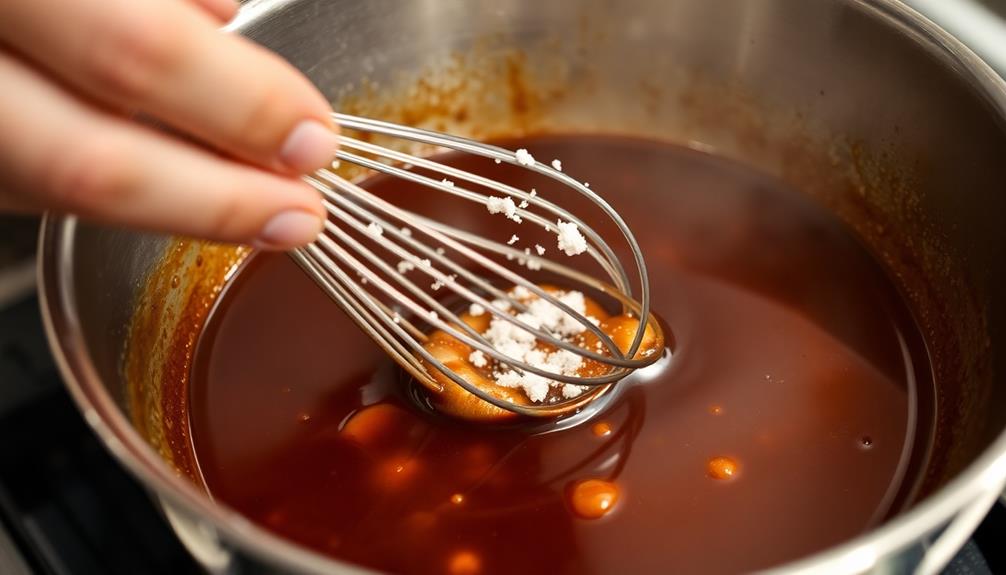 whisk in cornstarch thickening