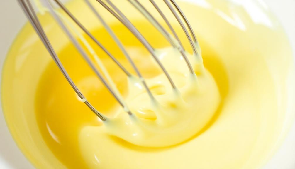 whisk yolks with lemon