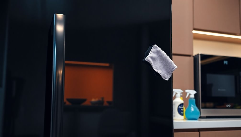 cleaning black appliances effectively