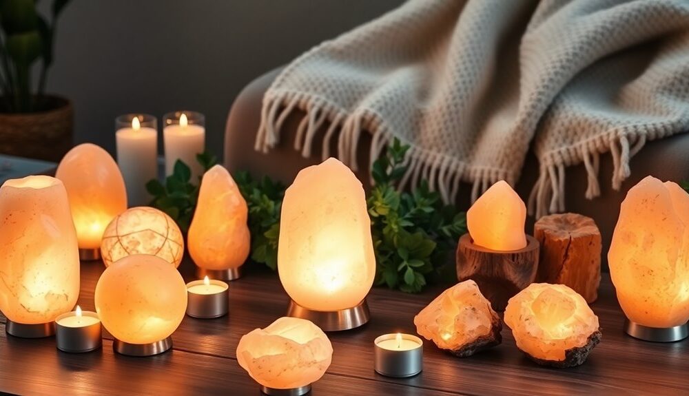 cozy and calming salt lamps