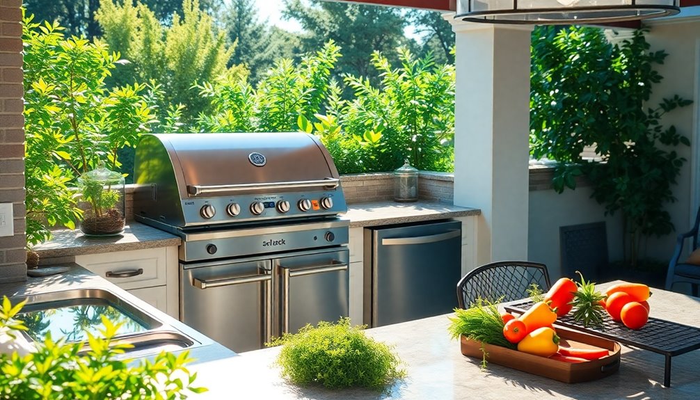 outdoor kitchen appliance selection