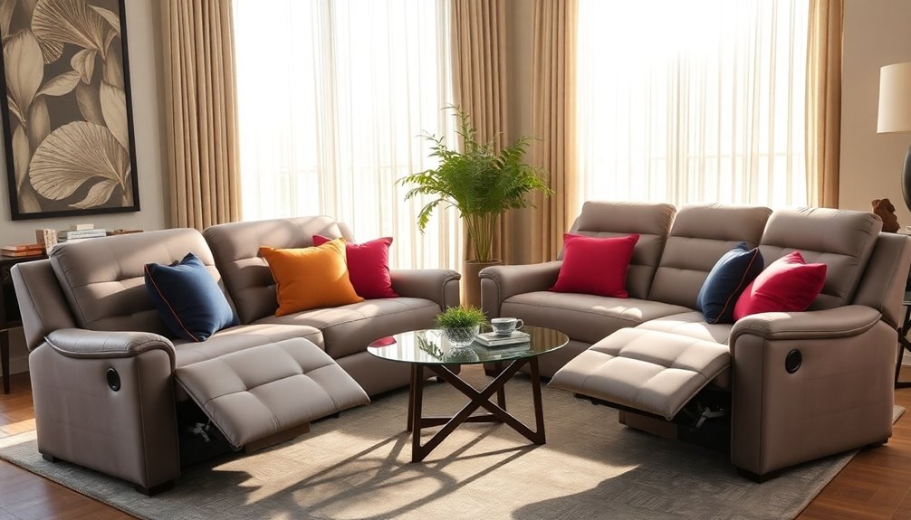 stylish comfort reclining sofas