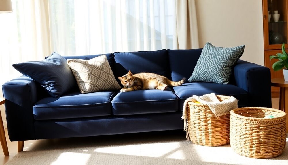 stylish scratch resistant cat sofas