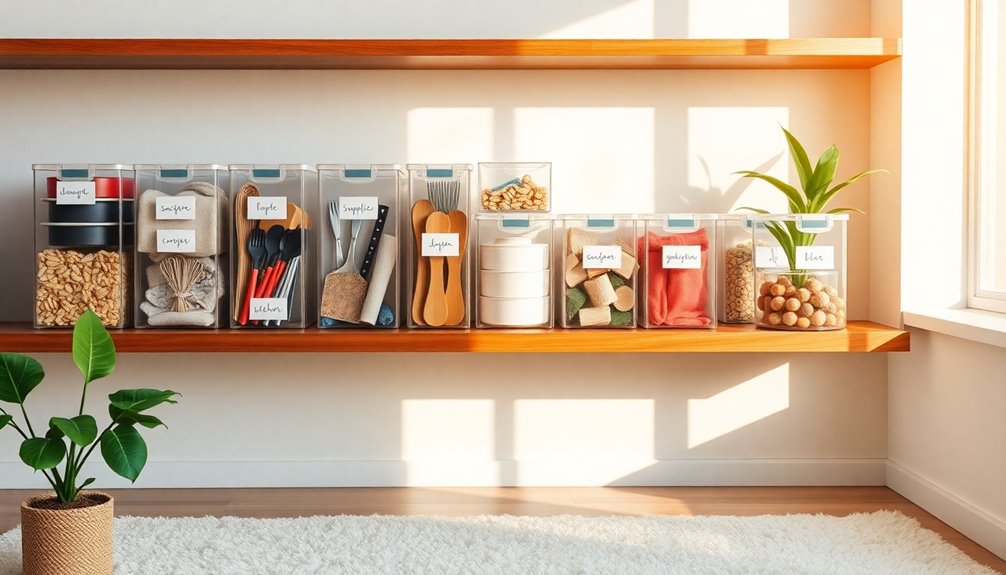 organize home with containers