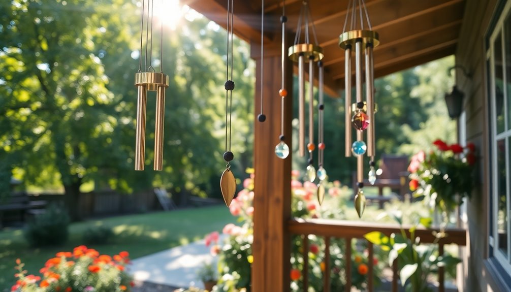 soothing outdoor wind chimes