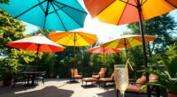 stylish summer patio umbrellas