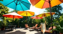 stylish summer patio umbrellas