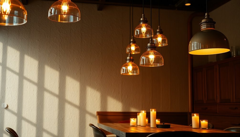 layered lighting with pendants