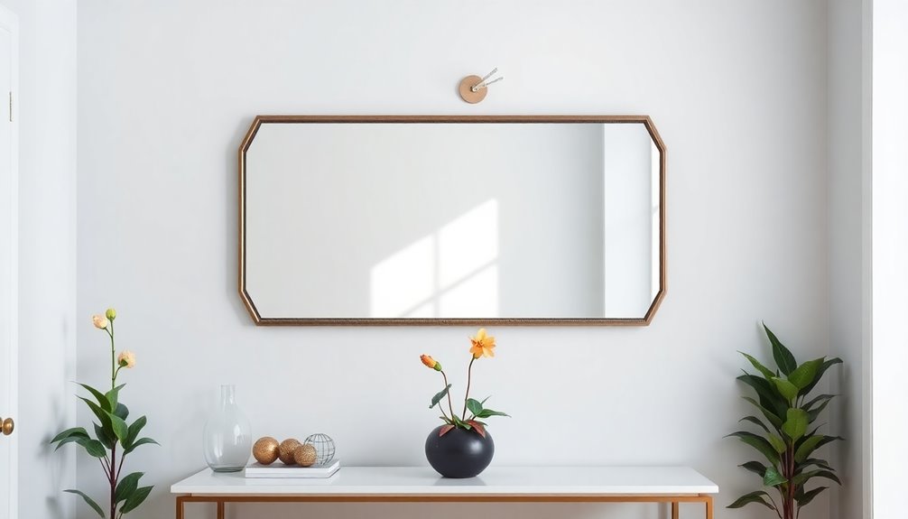 mirror placement at focus