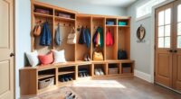 organized functional mudroom design