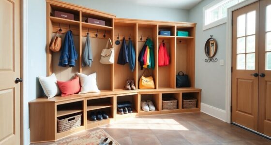 organized functional mudroom design