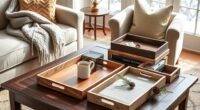 cozy winter coffee table trays