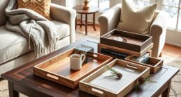 cozy winter coffee table trays