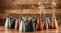 precise pouring gooseneck kettles