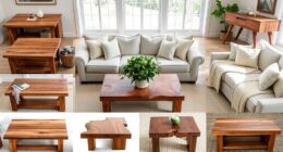 rustic coffee table sets