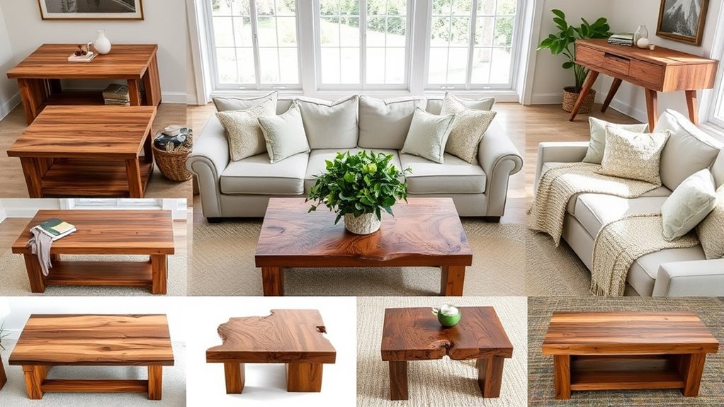 rustic coffee table sets