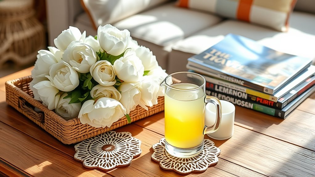 summer coffee table aesthetics