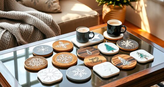 winter coffee table coasters