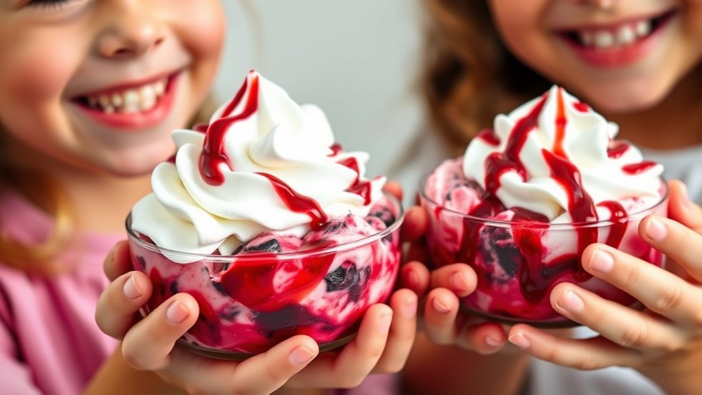berry swirl whipped cream