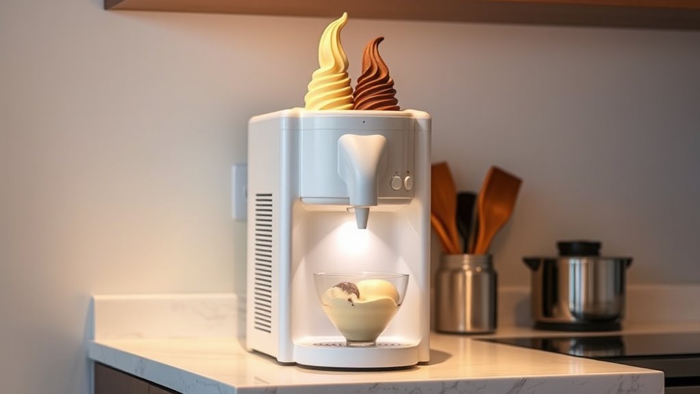 compact space saving soft serve