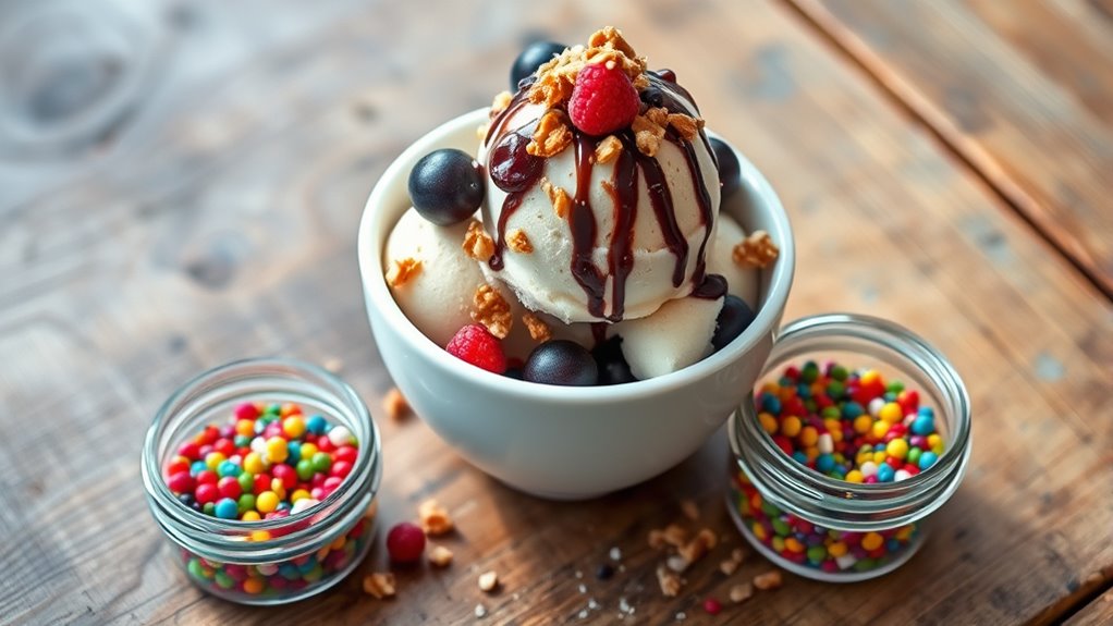 creative vegan ice cream toppings