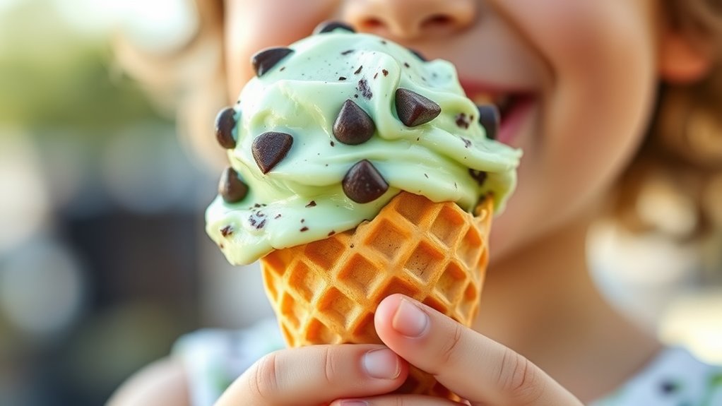 decorate colorful mint cones