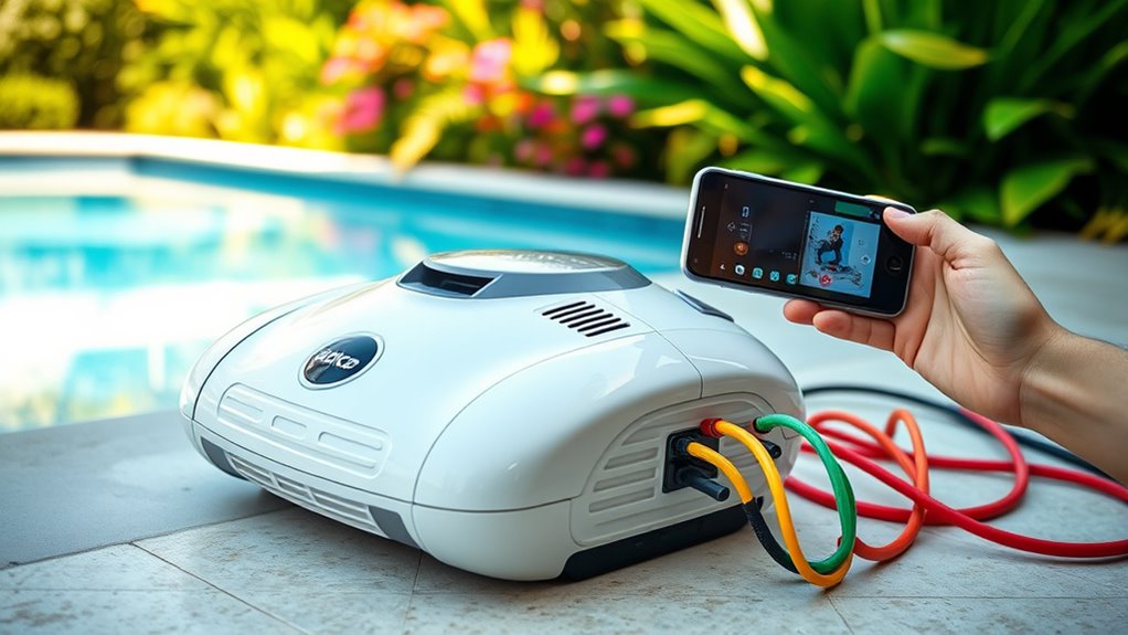 efficient robotic pool setup