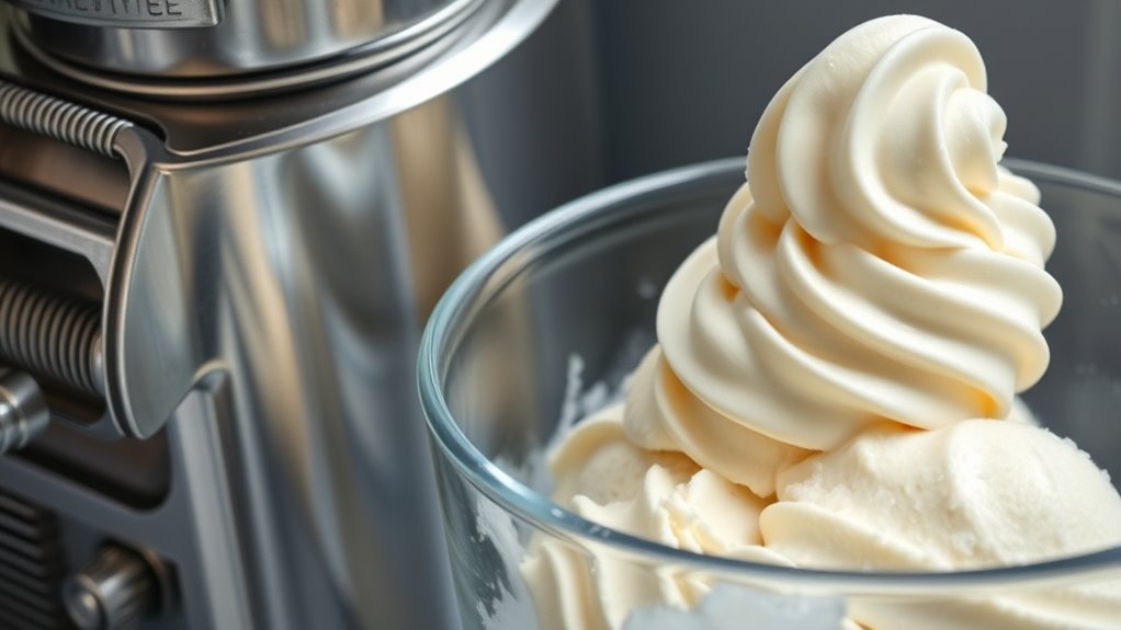 freezing churning smooth ice