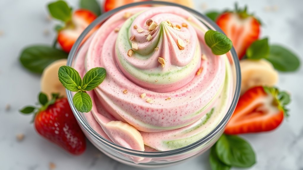 healthy fruit filled ice cream